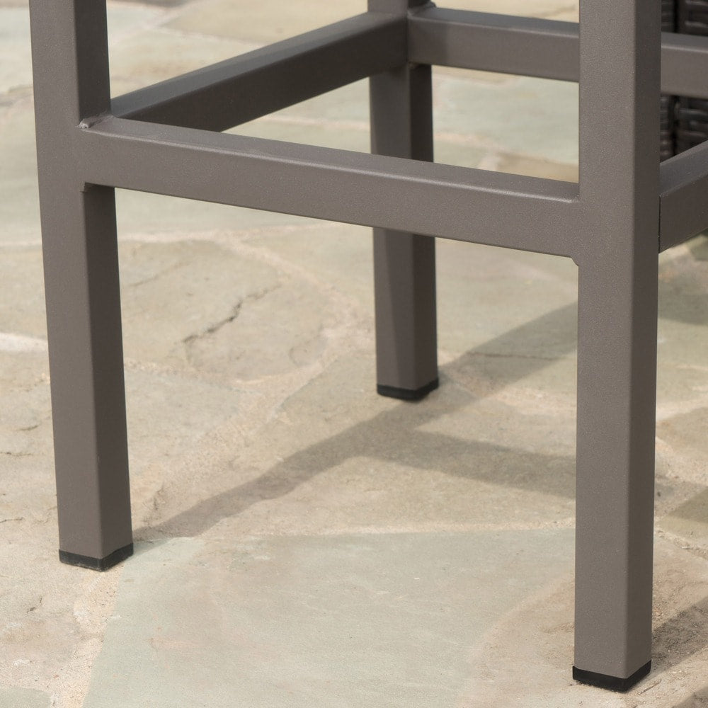 Set da bar con isola in vimini multicolore Toranto Outdoor di Christopher Knight Home