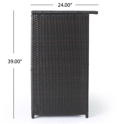 Set da bar con isola in vimini multicolore Toranto Outdoor di Christopher Knight Home