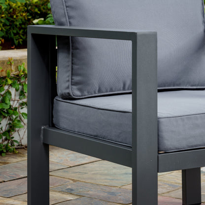 Set di sedute da bistrot per esterni in alluminio Lakeview (5 pezzi)