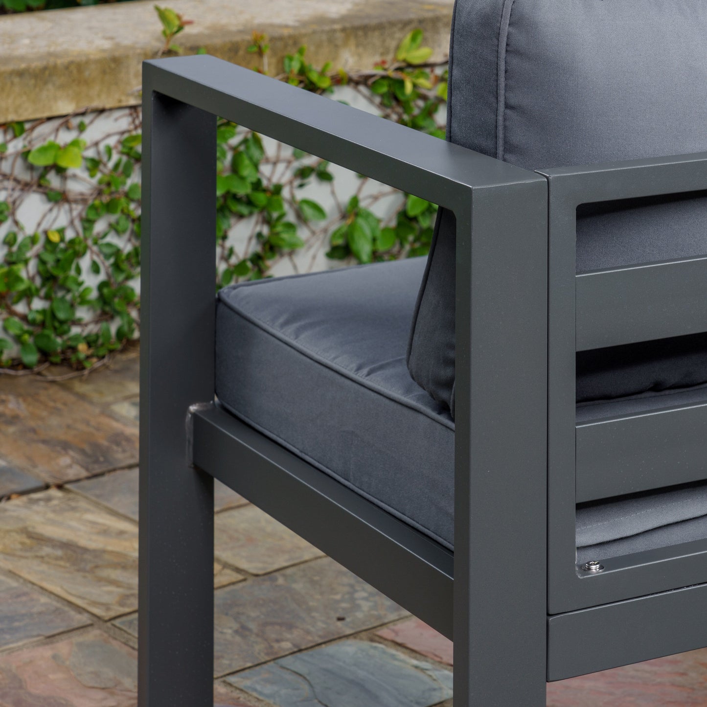 Set di sedute da bistrot per esterni in alluminio Lakeview (5 pezzi)