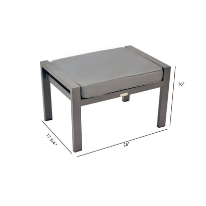 Set di sedute da bistrot per esterni in alluminio Lakeview (5 pezzi)