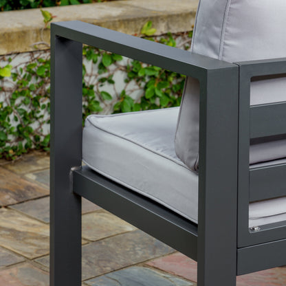 Set di sedute da bistrot per esterni in alluminio Lakeview (5 pezzi)