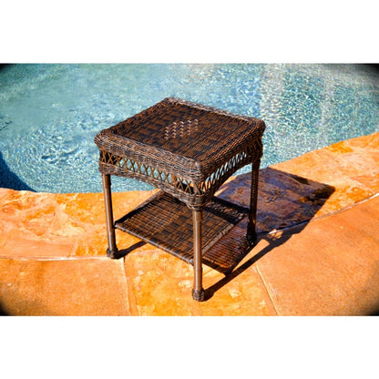 Set di sedie a dondolo da esterno in vimini scuro Portside Roast (2 pezzi)