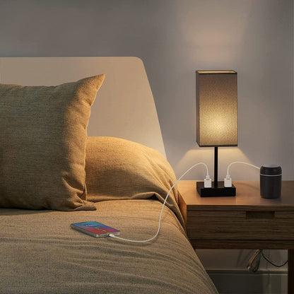 Set di 2 lampade da tavolo con controllo touch e presa CA - 2 pezzi