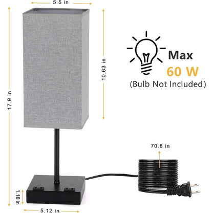 Set di 2 lampade da tavolo con controllo touch e presa CA - 2 pezzi