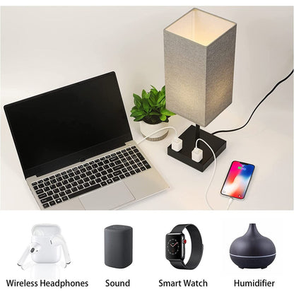 Set di 2 lampade da tavolo con controllo touch e presa CA - 2 pezzi