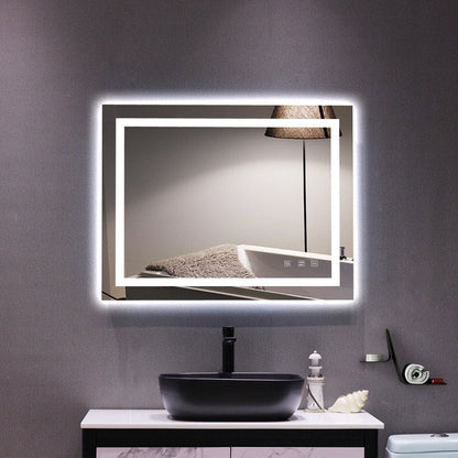 Specchio da bagno a LED touch con luci dimmerabili tricolori