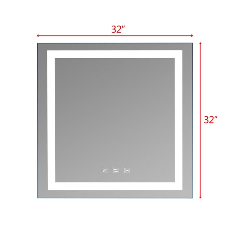 Specchio da bagno a LED touch con luci dimmerabili tricolori