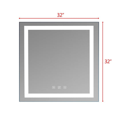 Specchio da bagno a LED touch con luci dimmerabili tricolori