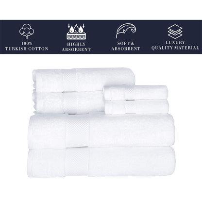 Set di asciugamani in cotone turco Towels Beyond Becci e asciugamani da bagno ad asciugatura rapida, ultra morbidi e super assorbenti, set da 6