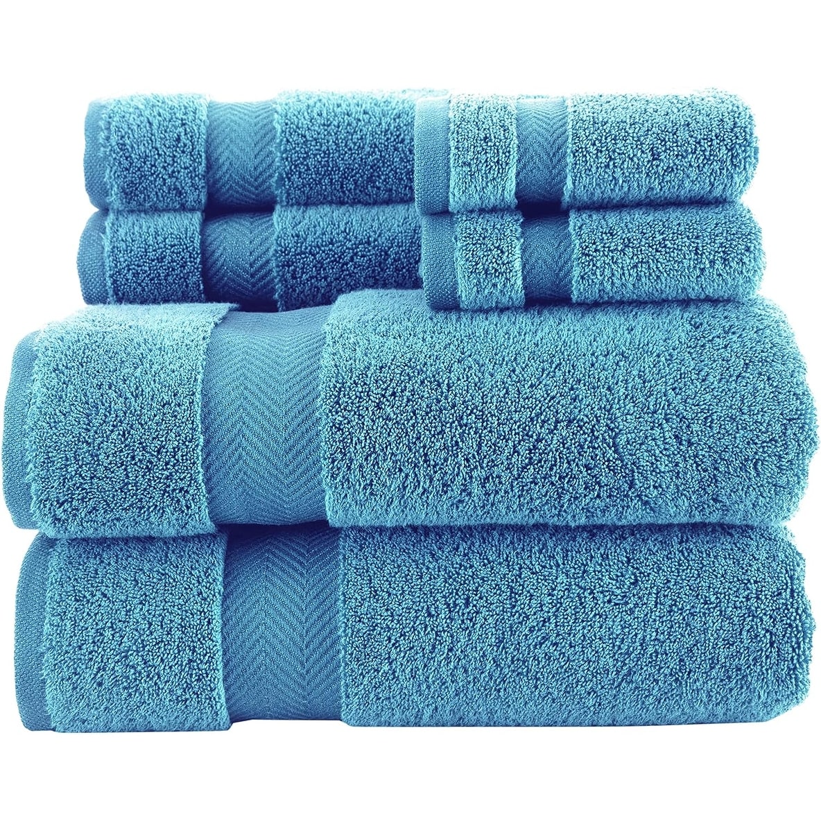 Set di asciugamani in cotone turco Towels Beyond Becci e asciugamani da bagno ad asciugatura rapida, ultra morbidi e super assorbenti, set da 6