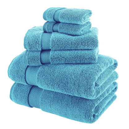 Set di asciugamani in cotone turco Towels Beyond Becci e asciugamani da bagno ad asciugatura rapida, ultra morbidi e super assorbenti, set da 6