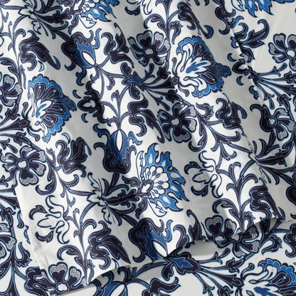 Set di lenzuola con tasca extra profonda in percalle di cotone Tribeca Living con piatto oversize