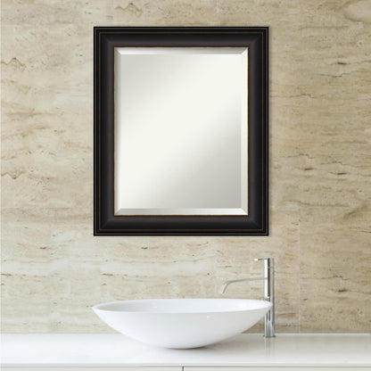 Specchio da parete per bagno bisellato - Cornice in bronzo oliato Trio - Cornice in bronzo oliato Trio