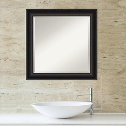 Specchio da parete per bagno bisellato - Cornice in bronzo oliato Trio - Cornice in bronzo oliato Trio