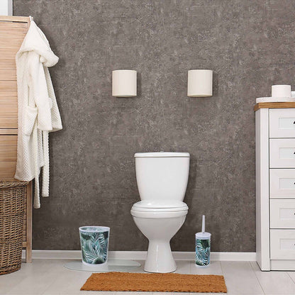 Cestino per rifiuti in plastica con stampa tropicale, 4,5 litri-1,2 galloni - 9,4 A x 7,8 L x 6,2 P