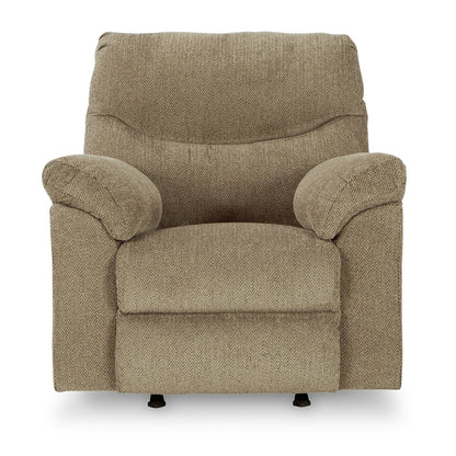 Poltrona reclinabile Tul Rocker, imbottitura in schiuma di fibra di poliestere, poliestere marrone radica