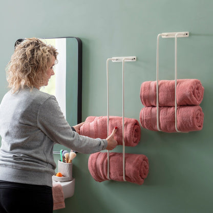 Portasciugamani da parete in metallo Tuttle (set da 2)
