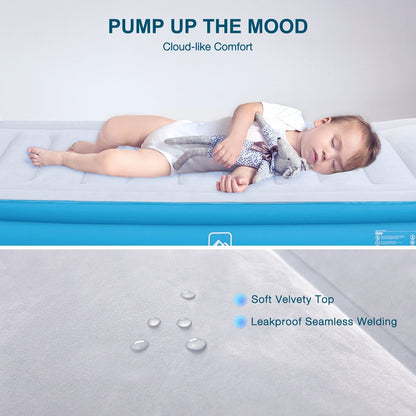 Materasso ad aria gemellare con pompa e cuscino integrati, tecnologia di supporto alta 17'', materasso gonfiabile per viaggi a casa, capacità di 660 libbre