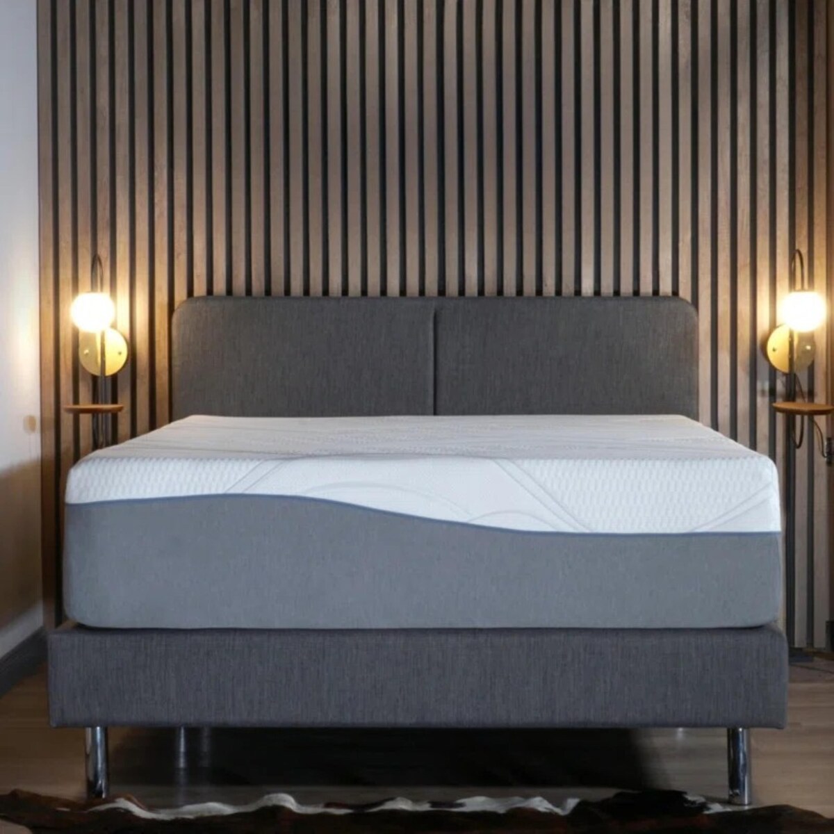 Materasso ibrido Kruger 14 Twin Size Medium con memory foam, molle insacchettate, fodera rimovibile e supporto per bordi in gel rinfrescante