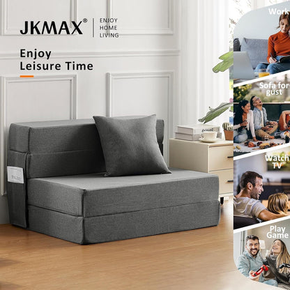 Divano letto pieghevole 4 in 1 Twin Size - Poltrona letto trasformabile con memory foam e fodera lavabile per piccoli spazi