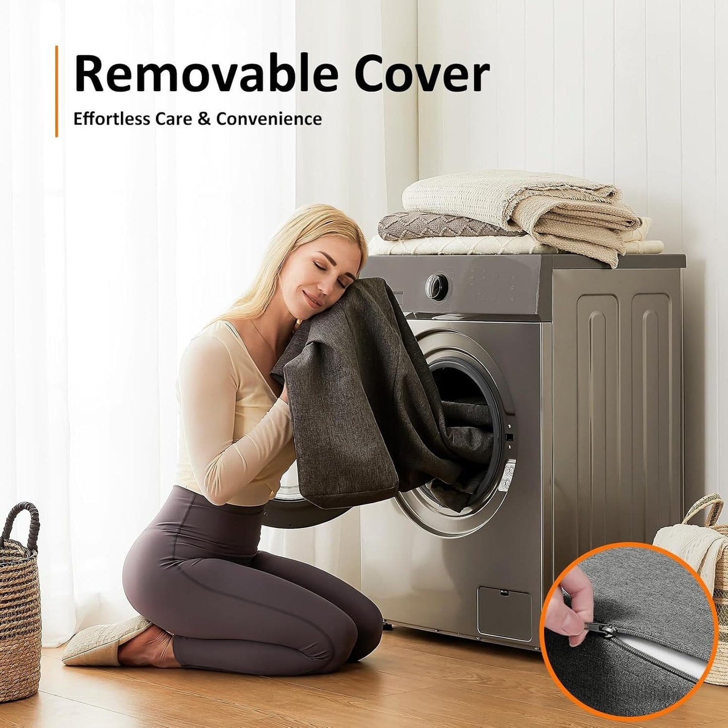 Divano letto pieghevole 4 in 1 Twin Size - Poltrona letto trasformabile con memory foam e fodera lavabile per piccoli spazi