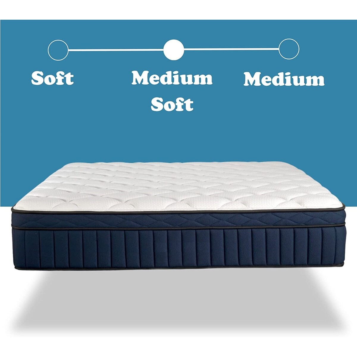 Materasso ibrido premium a molle insacchettate con supporto per bordi in memory foam Twin XL Size Tranquility 12 Medium