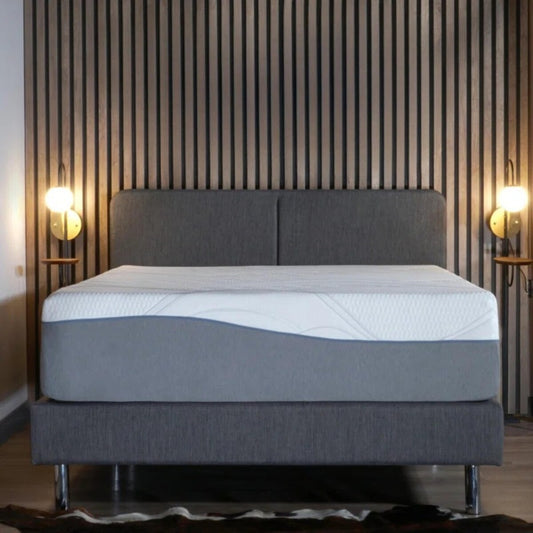 Materasso ibrido Twin XL Kruger 14 Medium, memory foam, molle insacchettate, fodera rimovibile, supporto per bordi, gel rinfrescante