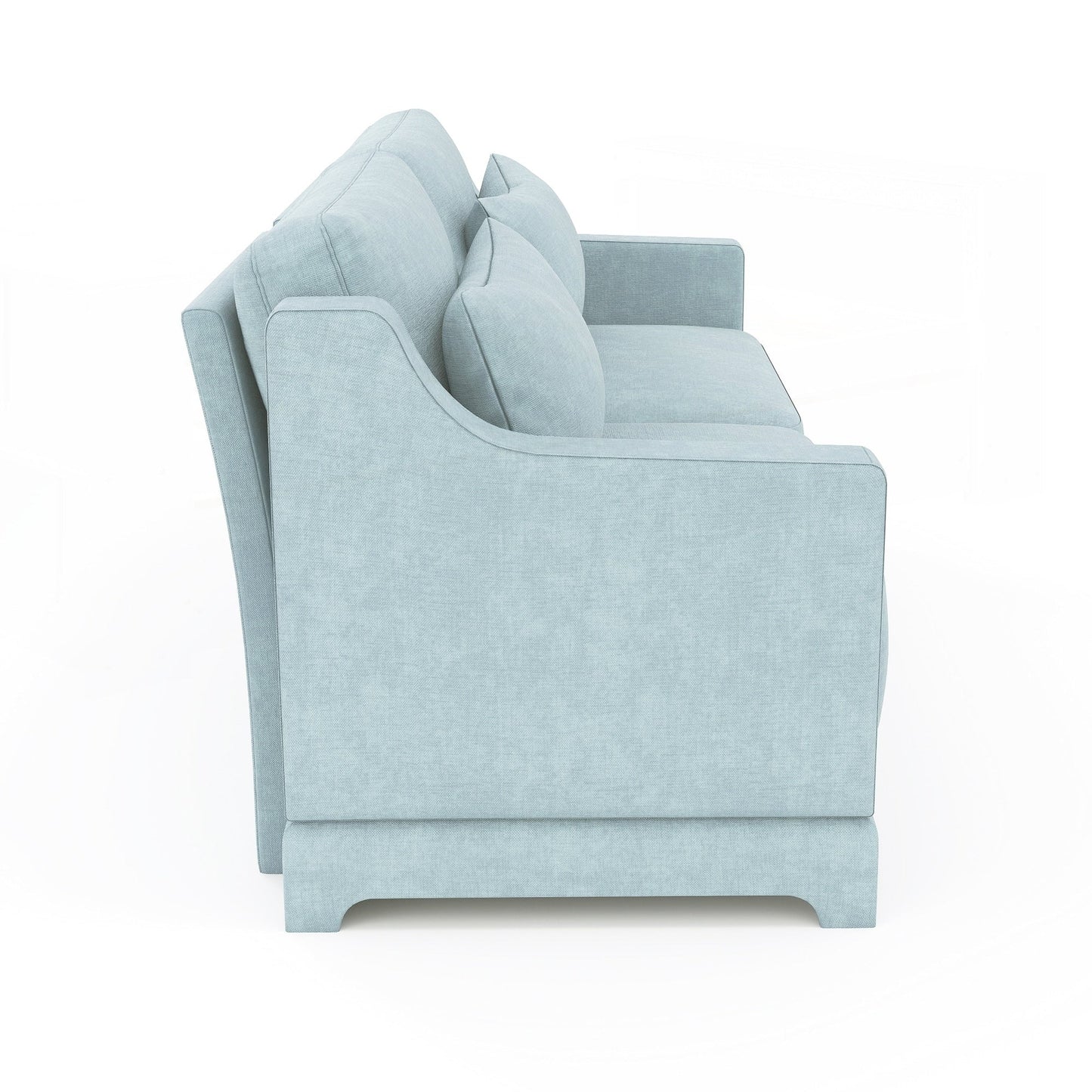 Divano a due posti in tessuto ciniglia