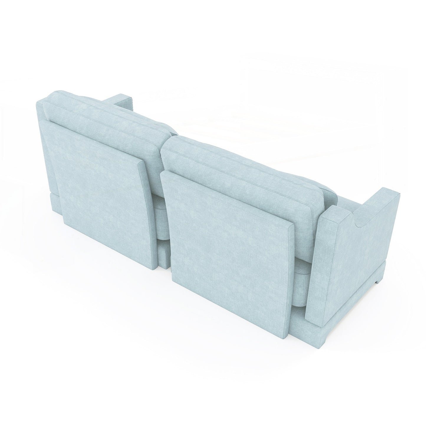 Divano a due posti in tessuto ciniglia