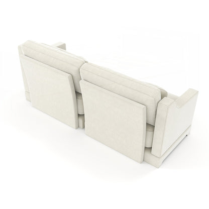 Divano a due posti in tessuto ciniglia