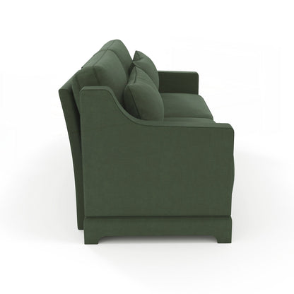 Divano a due posti in tessuto ciniglia