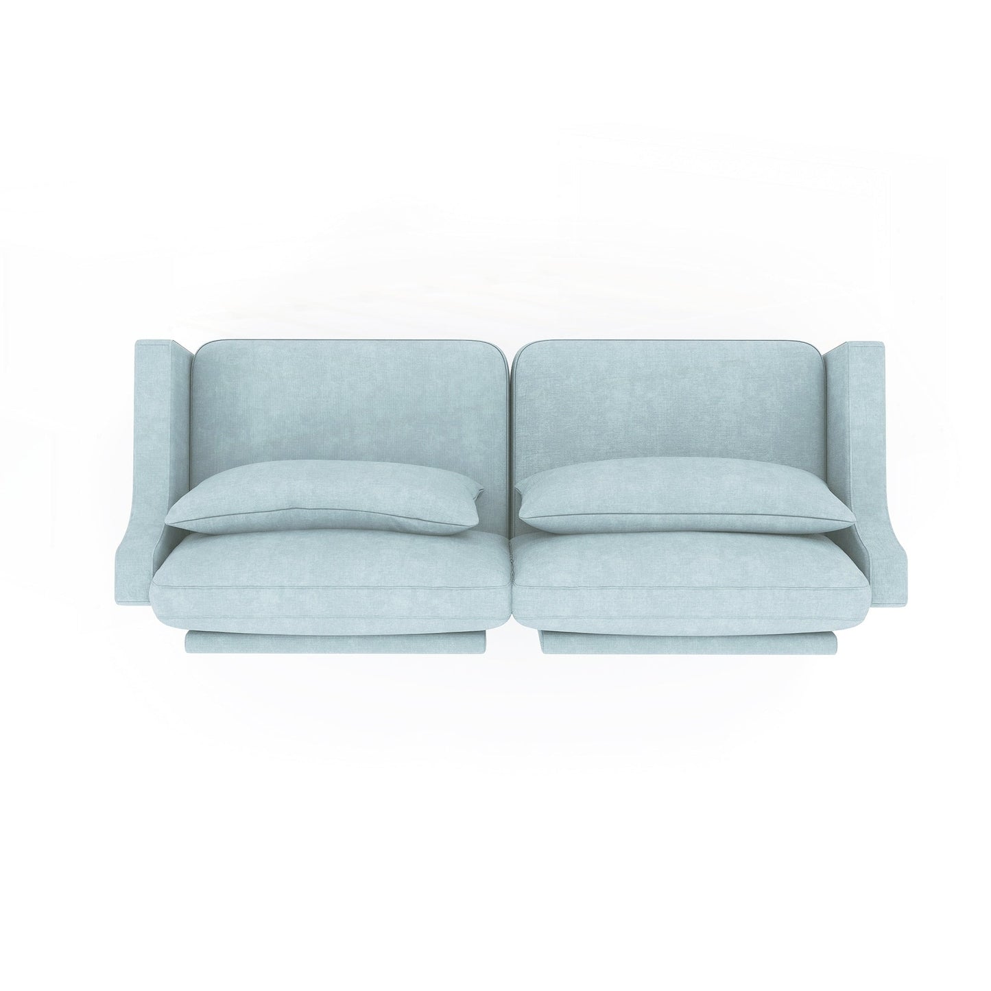 Divano a due posti in tessuto ciniglia