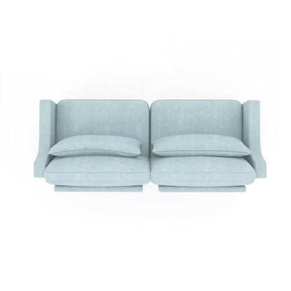 Divano a due posti in tessuto ciniglia