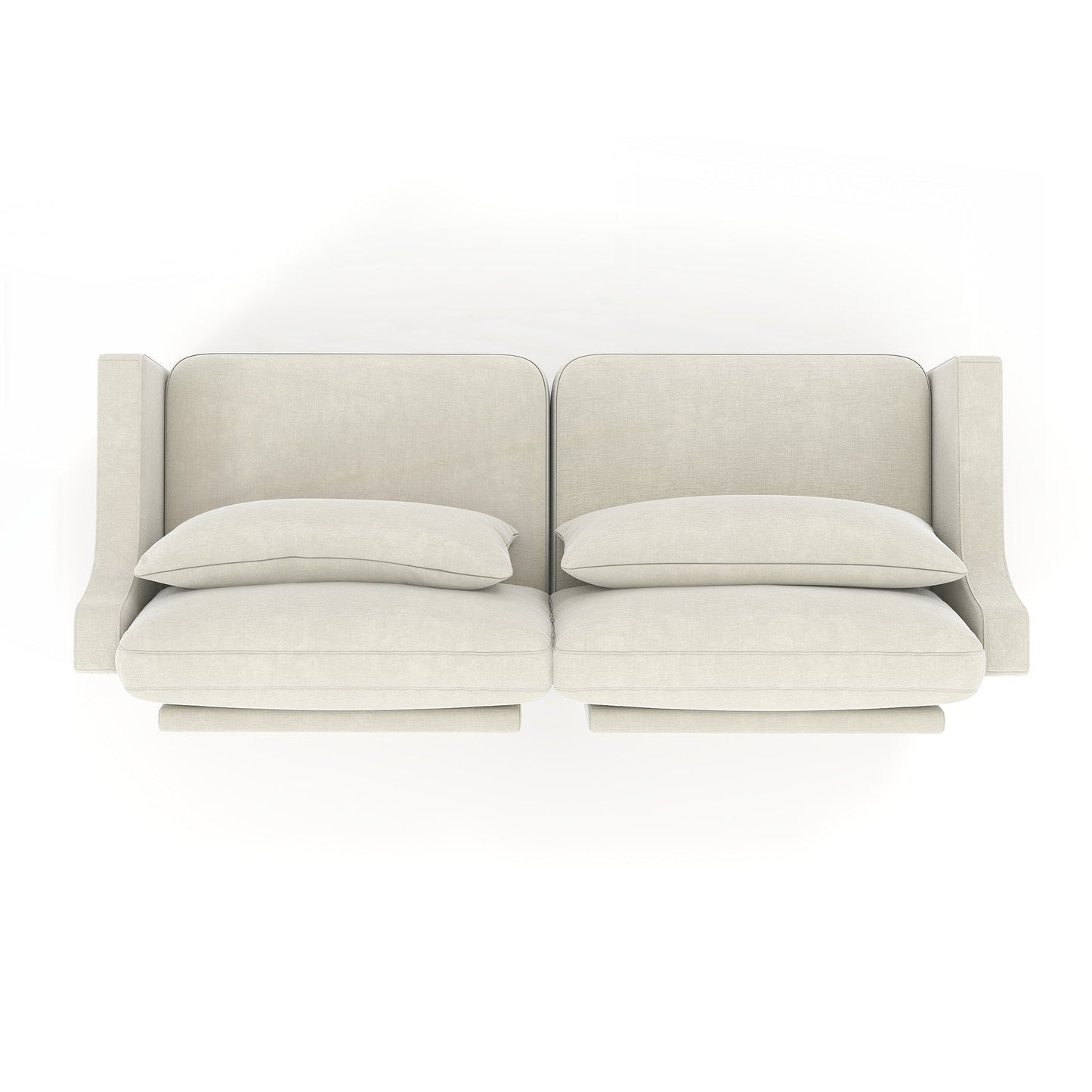 Divano a due posti in tessuto ciniglia