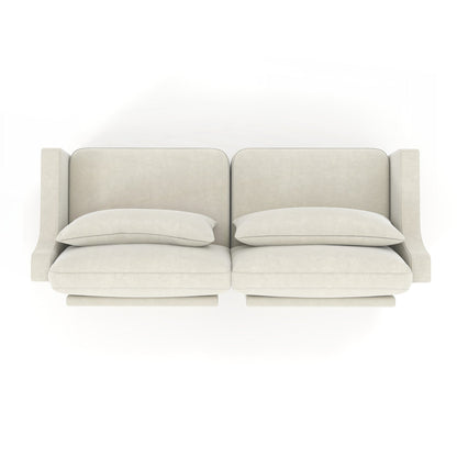 Divano a due posti in tessuto ciniglia