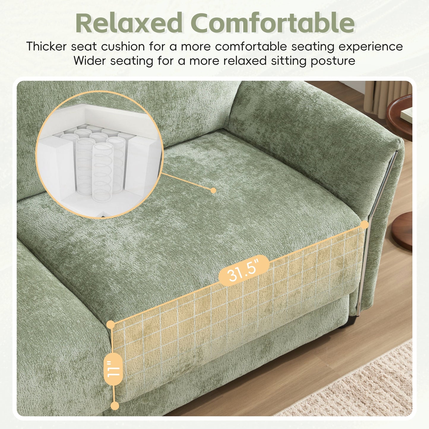 Forma a U con cuscino del sedile extra largo