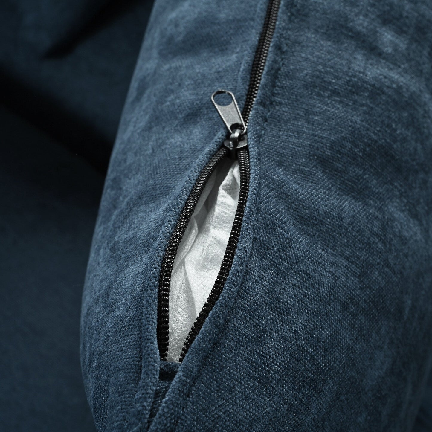 Divano componibile a 6 posti a forma di U rivestito in lino con 2 pouf contenitore mobili per home theater in soggiorno