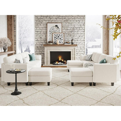 Divano componibile modulare a forma di U - Divano convertibile a 6 posti con memory foam ad alta densità, divano moderno e confortevole per il soggiorno