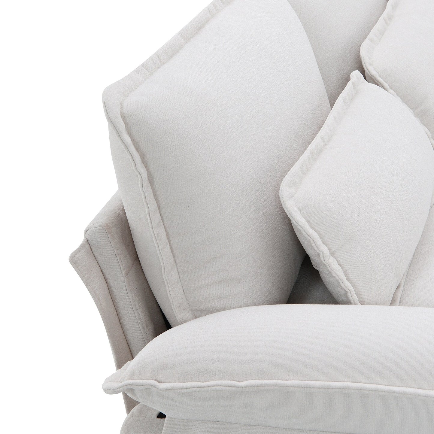 Divano componibile a U con cuscini in vita, divano simmetrico imbottito a 6 posti, divano letto con chaise longue