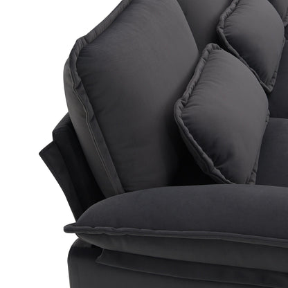 Divano componibile a U con cuscini in vita, divano simmetrico imbottito a 6 posti, divano letto con chaise longue