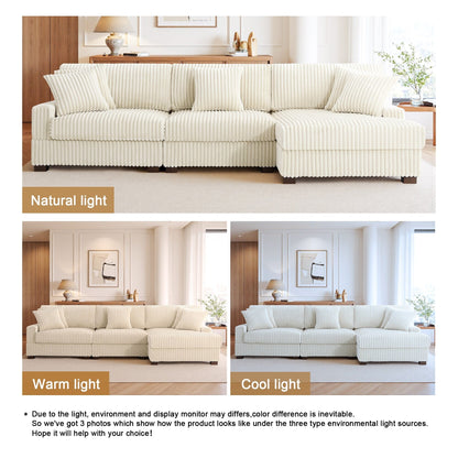 Divano modulare a L imbottito in velluto di peluche UIXE