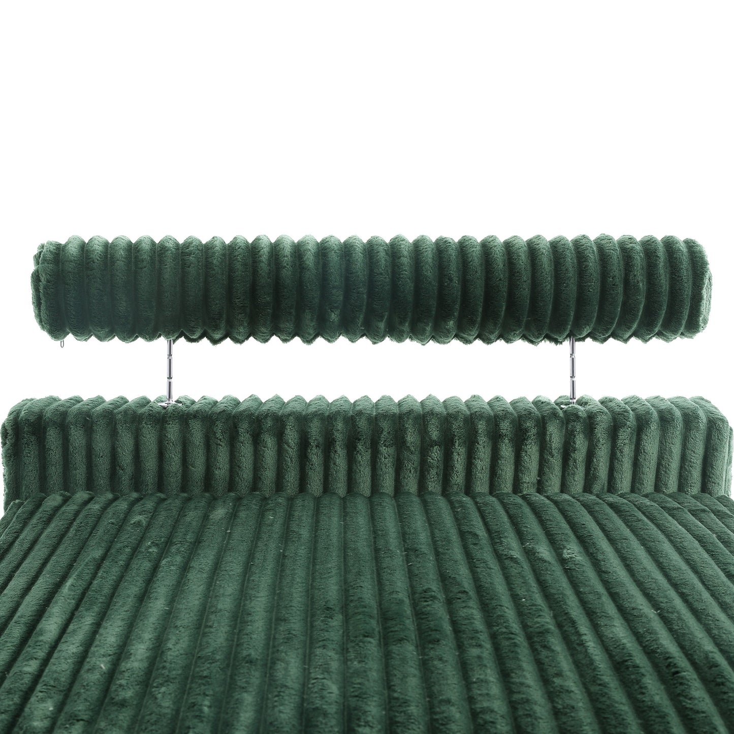 Divano modulare a L imbottito in velluto di peluche UIXE