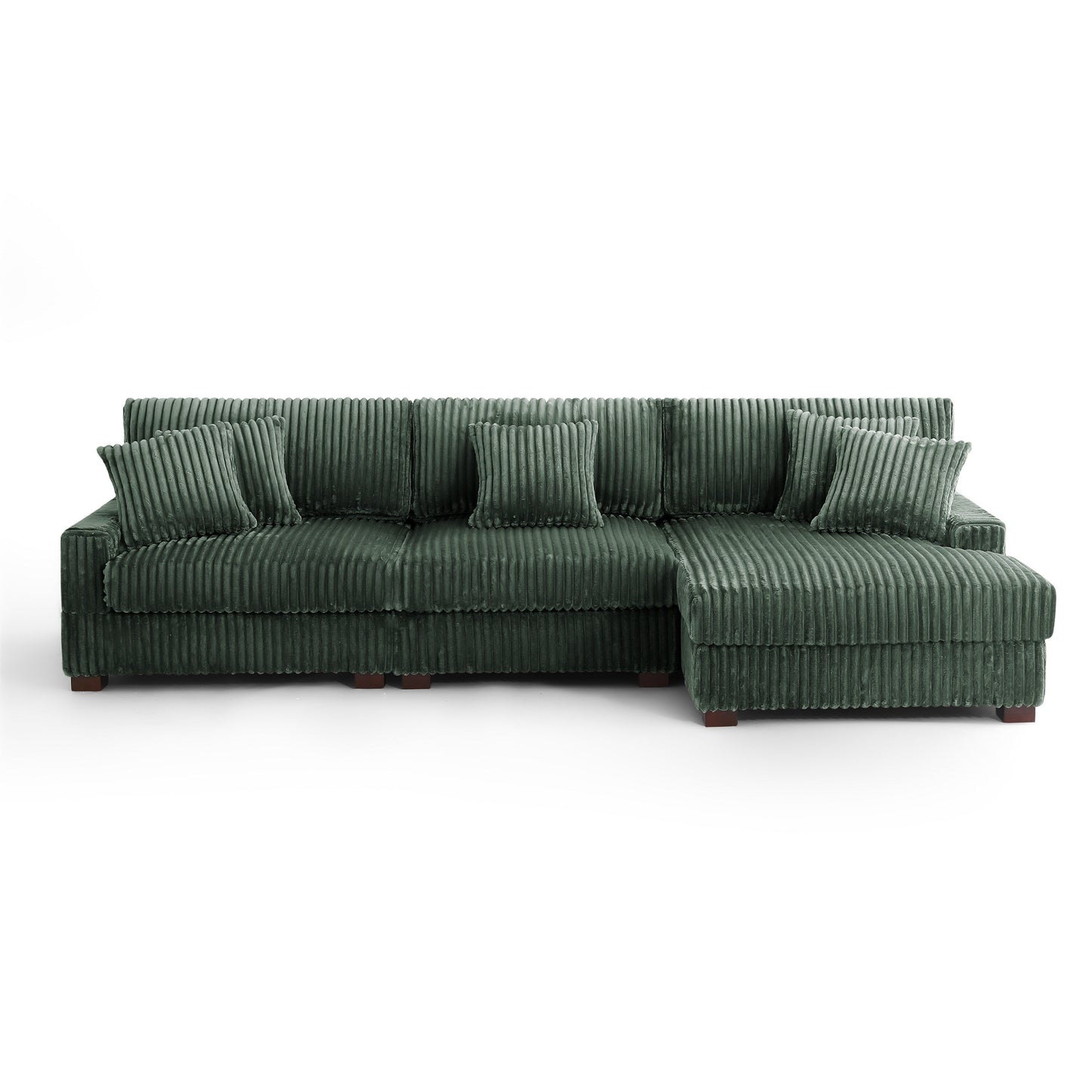 Divano modulare a L imbottito in velluto di peluche UIXE