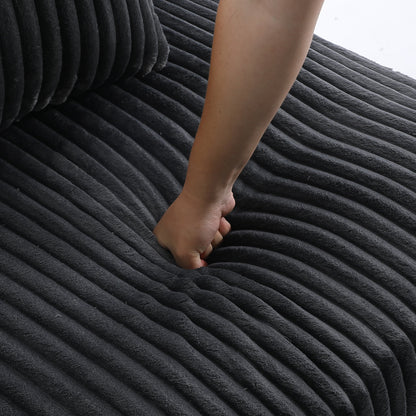 Divano modulare a L imbottito in velluto di peluche UIXE