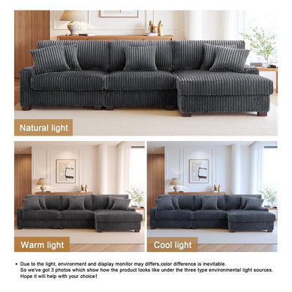 Divano modulare a L imbottito in velluto di peluche UIXE