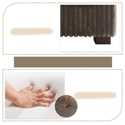 Divano modulare a L imbottito in velluto di peluche UIXE