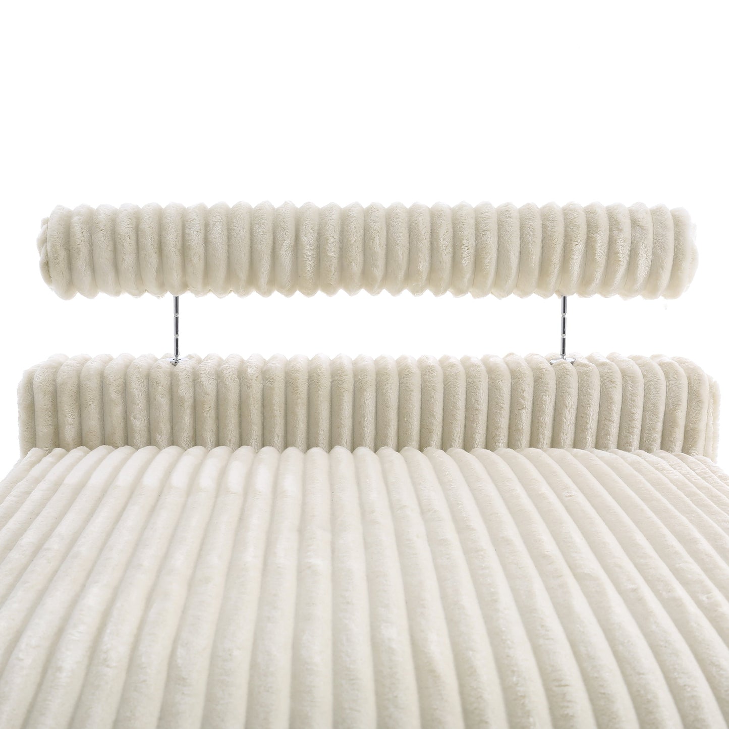 Divano modulare a L imbottito in velluto di peluche UIXE