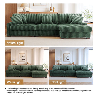 Divano modulare a L imbottito in velluto di peluche UIXE