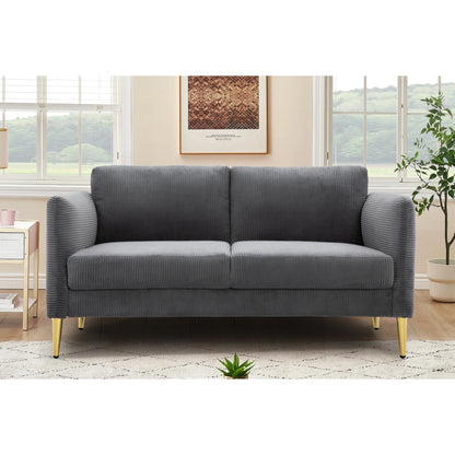 Divano a due posti in velluto a coste di metà secolo US PRIDE FURNITURE 60.63 W